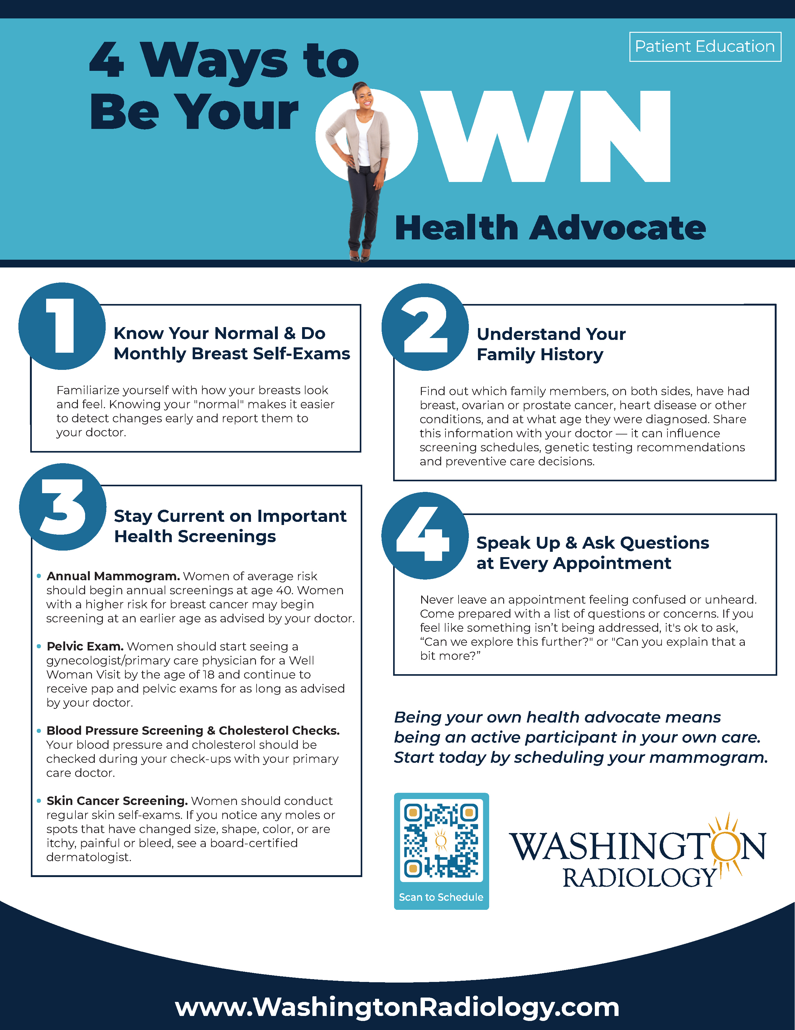 4 Ways to be your own health advocate infographic